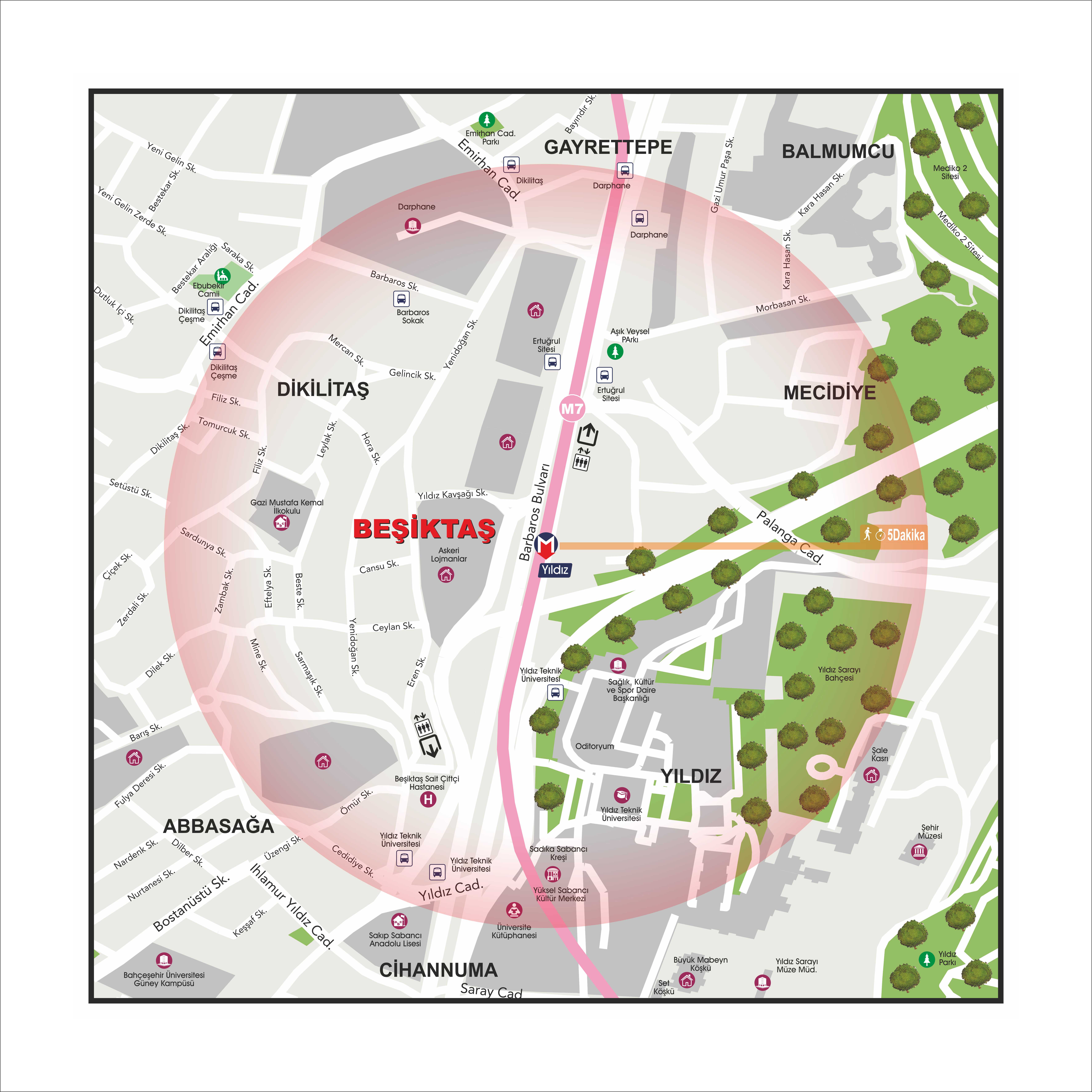 Metro İstanbul — istasyon çevre haritaları