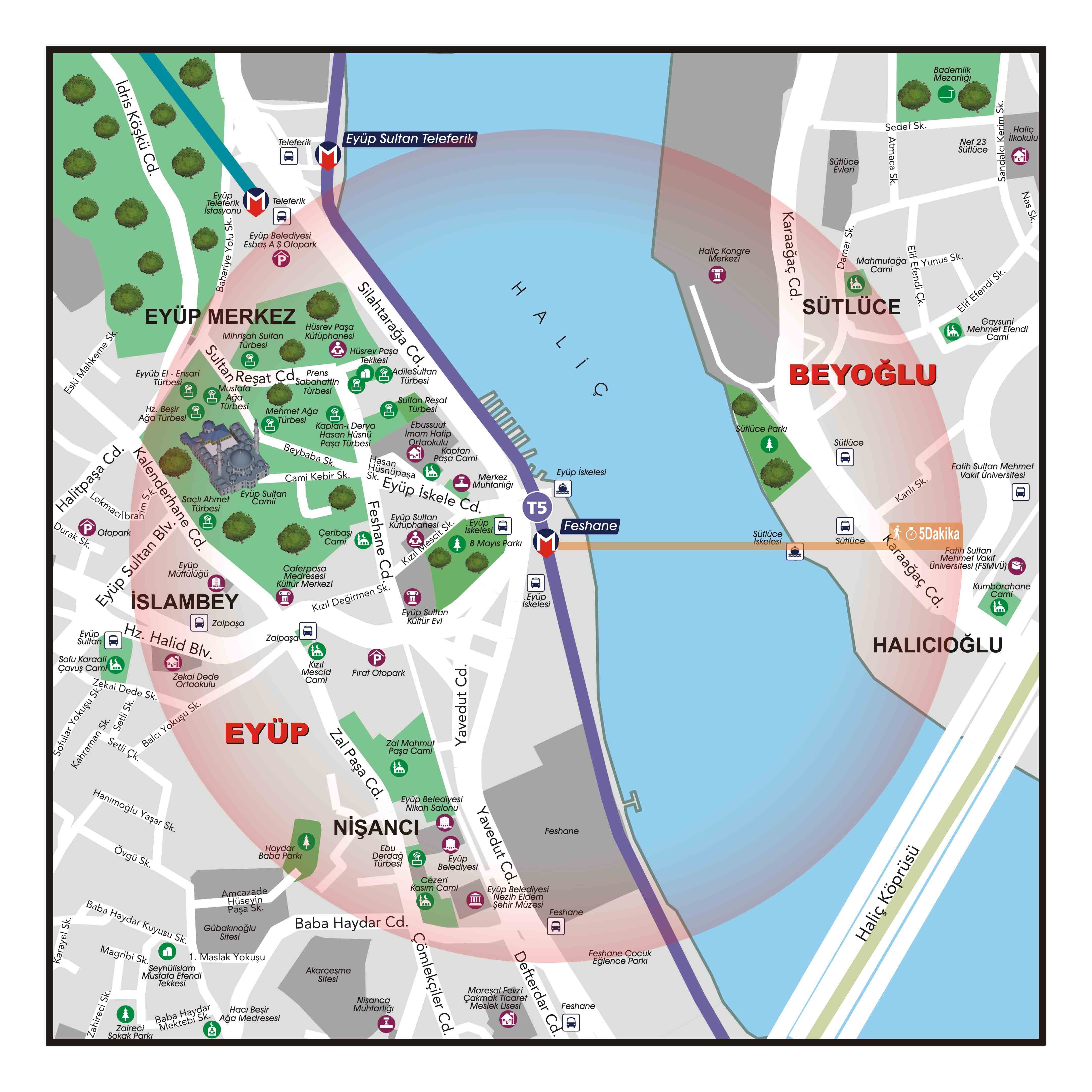 Metro İstanbul — istasyon çevre haritaları
